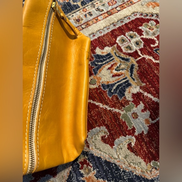 Portland Leather Goods Large Make Up Bag/Pouch Tan Leather - Picture 4 of 7